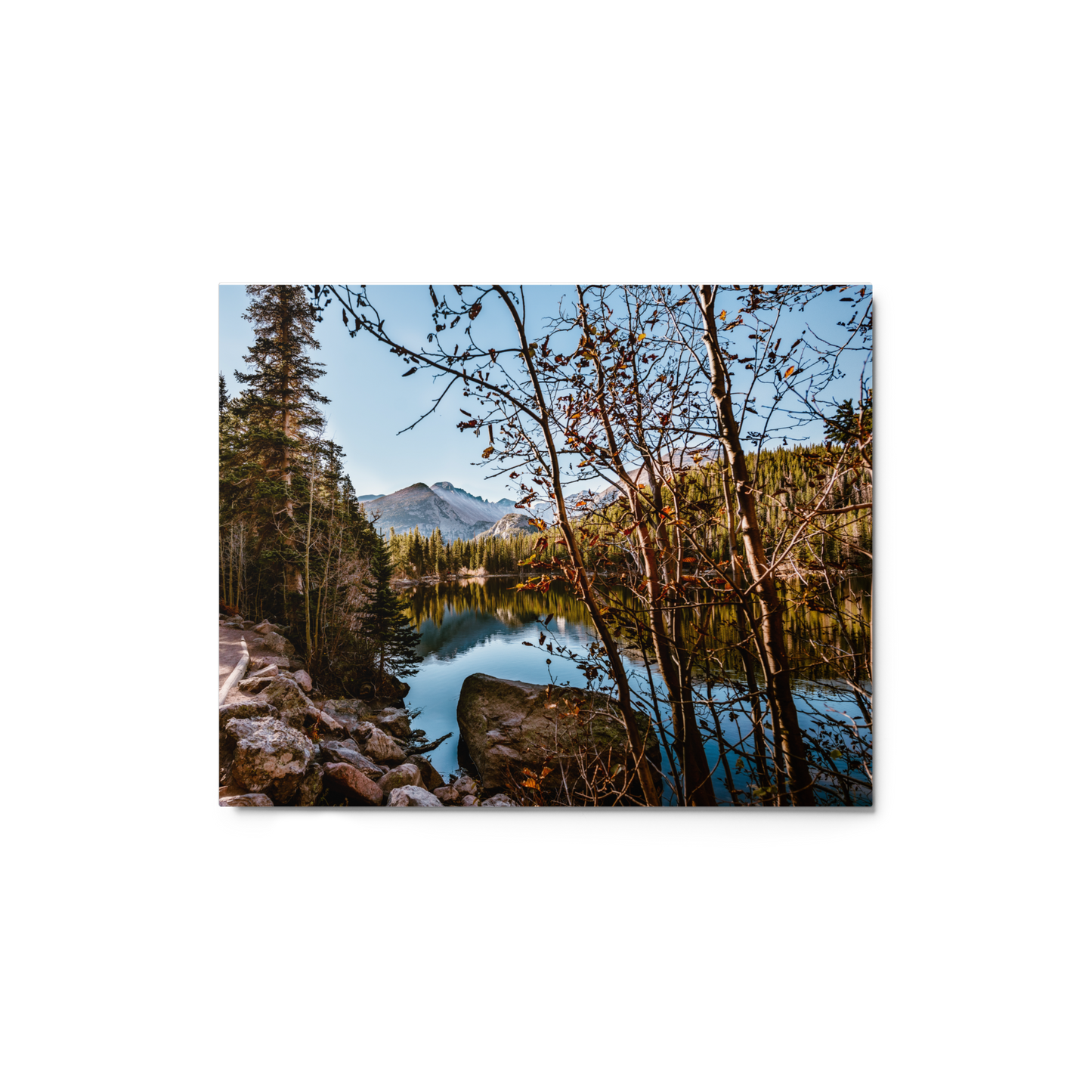 Rocky Mountain Lake Trail Metal Print | Fine Art Nature Wall Art